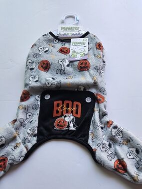 Peanuts Pets  One-Piece Pajama - Gray Pumpkin Boo Crew